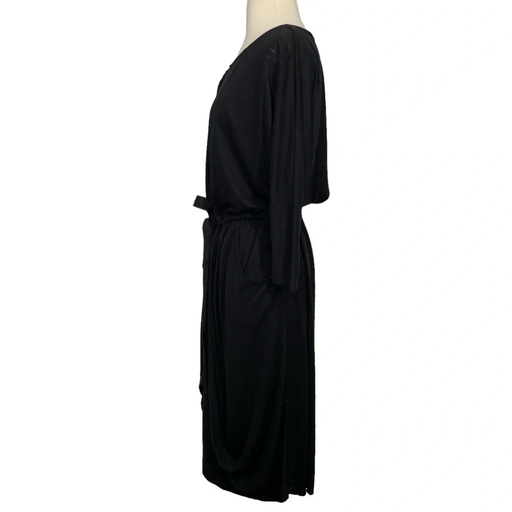 Free People Black Cut Out Tie Front Dress
